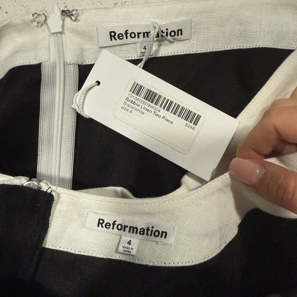 New Reformation Robbie Linen Two Piece Set - Picture 6 of 6